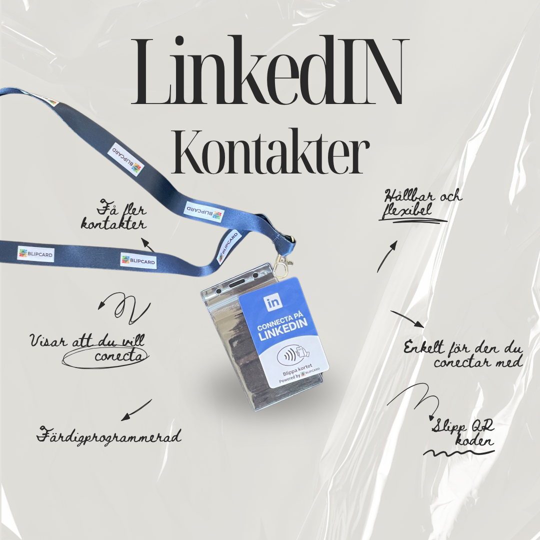 Blipcard LinkedIn-kort – NFC Visitkort i Businesskortsformat