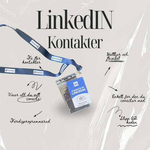 Blipcard LinkedIn-kort – NFC Visitkort i Businesskortsformat