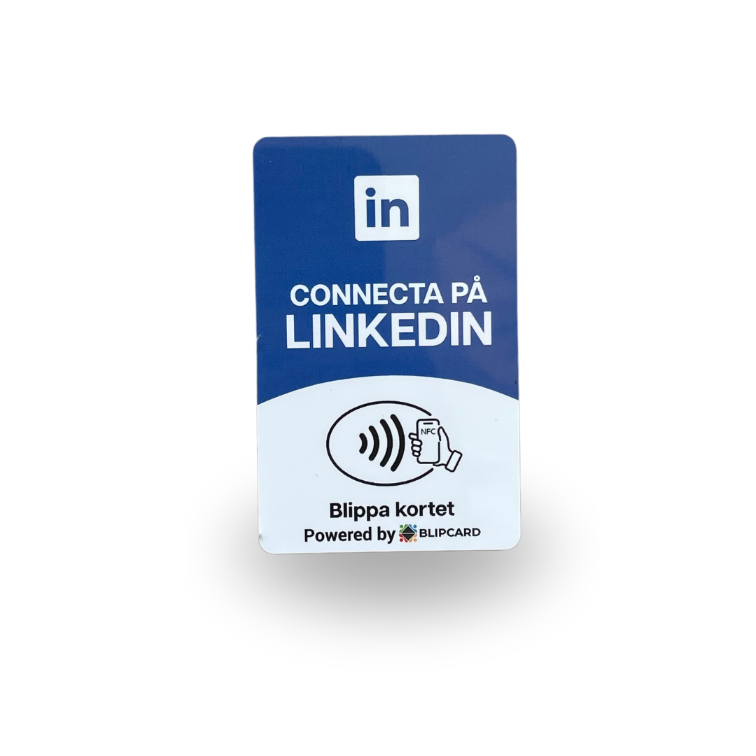Blipcard LinkedIn-kort – NFC Visitkort i Businesskortsformat