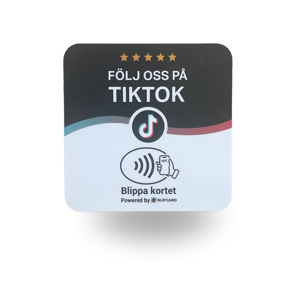 Blipcard TikTok-kort – NFC-kort för fler följare på TikTok