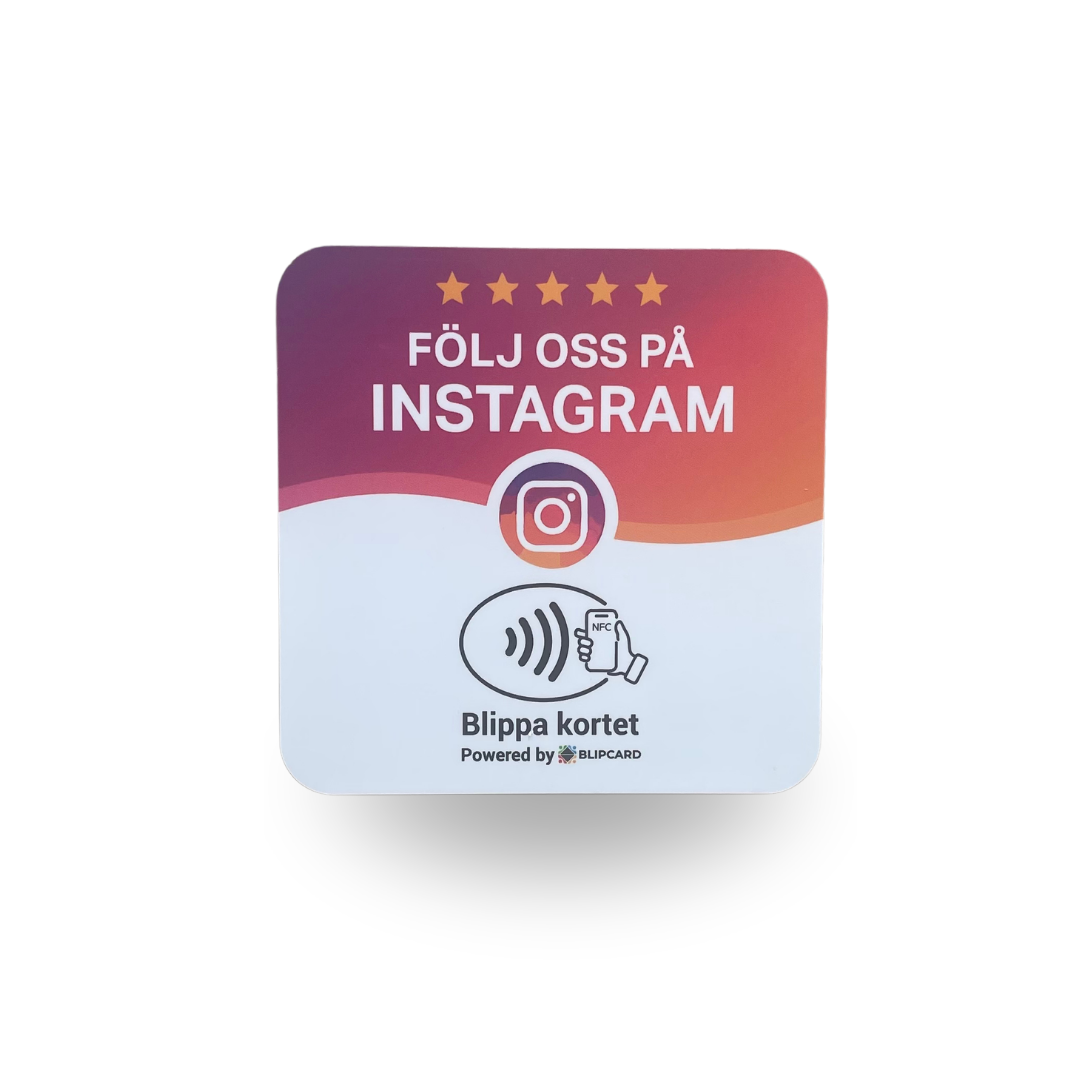 Blipcard Instagram-kort – NFC-kort för fler följare